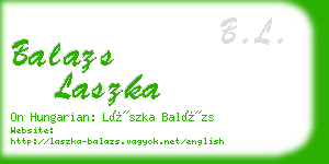 balazs laszka business card